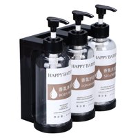 Magideal - Dispensador De Ducha De Loción Contenedores De Champú Para Baño Prensa Manual Botella De Loción Inodoro De Hotel Dispensador De Champú De Fácil Limpie Borrar 3 Ranuras