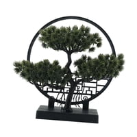Magideal - Árbol De Bonsái Artificial De Interior, Planta Falsa, Decoración De Escritorio, Adorno De Estante Con Simulación Realista, Adecuado Para El Hogar Y La Verde Oscuro