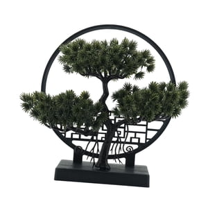 Magideal - Árbol De Bonsái Artificial De Interior, Planta Falsa, Decoración De Escritorio, Adorno De Estante Con Simulación Realista, Adecuado Para El Hogar Y La Verde Oscuro