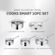 thumbnail image 2 of Juego de utensilios de cocina T-Fal de 10 piezas en acero inoxidable, 2 of 7