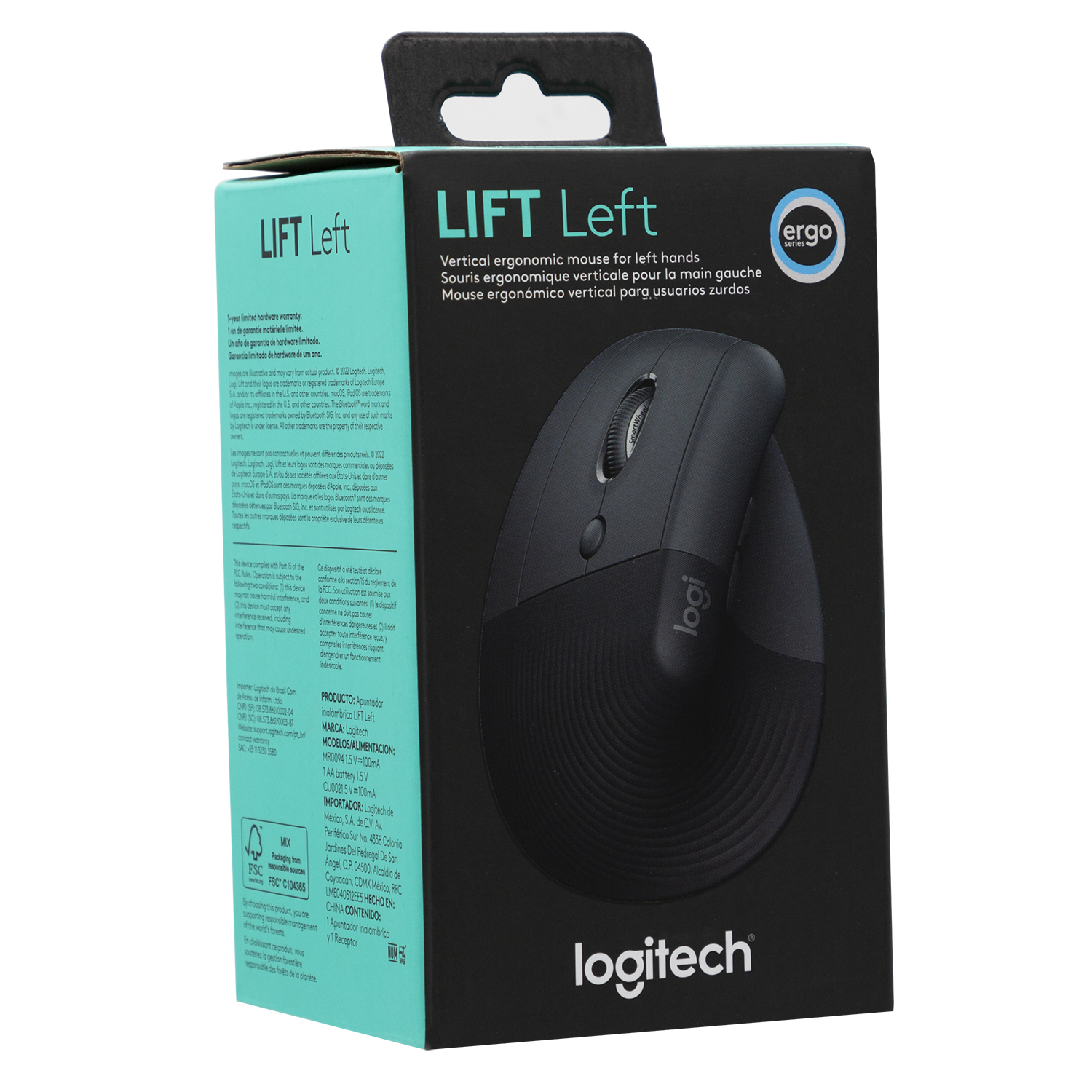 Mouse Ergonómico Logitech Lift Zurdo Graphite/Black