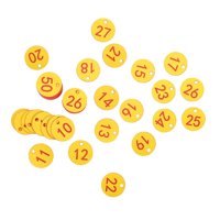 Ioensy - 100X Número De Etiqueta Portátil 1-100 Para Llaves De Dormitorio De Almacén De Hotel Palabra Amarilla + Roja