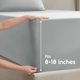 thumbnail image 4 of Juego de sábanas Nestl para cama queen size de 4 piezas, color gris claro, 4 of 9