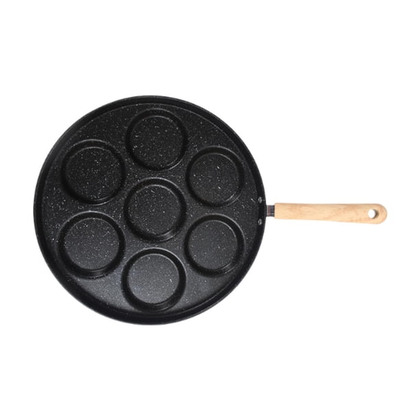 Sartén Para Desayuno Con Mango Resistente Al Calor, Sartén Para Huevos, Galletas, Desayuno Con Huevos, 7 Agujeros