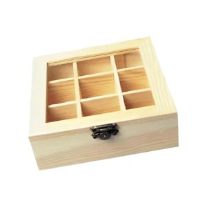 Magideal - Organizador De Cajas De Té, Soporte Decorativo, Multifuncional Con 9 Compartimentos, Organizador De Contenedores De Té, Soporte Para Bolsas De Té Para