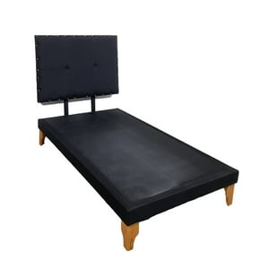 Diseños Valestrini - Cama Europea Plaza Y Media Lino Negro