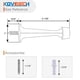 thumbnail image 3 of Topes de puerta KOVOSCH Solid Rigid, paquete de 2 con protector de pared, 3 of 6