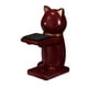 thumbnail image 2 of Gato De Dibujos Animados Estatua Reloj Soporte Mesa Joyería Soporte De Exhibición Rojo Oscuro, 2 of 5