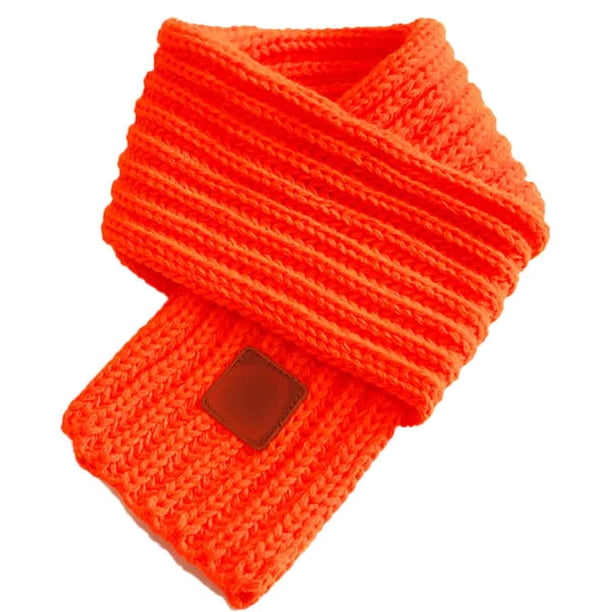 Bufanda de punto para hombre y mujer, bonita, de moda, color liso, sencilla, para otoño e invierno, cálida para bebé.