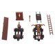 thumbnail image 4 of Figura de acción PXRJE Medieval Castle Knights, set de juego militar con castillo ensamblado, catapulta y carruaje tirado por caballos, ideal para niñas y niños (A1), 4 of 9