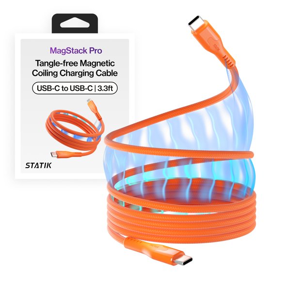 Cable USB‑C Statik 100W Magnético Enrollable