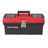 Caja De Herramientas Craftsman Con Cierre Y Almohadilla Lock Eye De 16 Pulgadas, Rojo/Negro