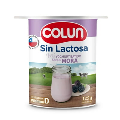 Yoghurt Batido Sin Lactosa Sabor Mora Pote 125 G Colun