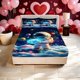 thumbnail image 1 of Astronaut Hugging the Earth Illustration Printed Fitted Sheet Set Fitted Sheet and Pillowcase Set Soft and Comfortable Suitable for All Seasons Ideal for Home a, 1 of 1