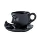 thumbnail image 1 of Juego De Taza Y Platillo De Té 260 Ml Kiss Of The Face Para Regalo De San Valentín Mujer Negro, 1 of 3
