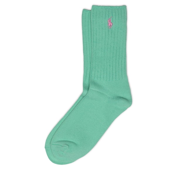 Calcetines Polo Ralph Lauren básicos casuales de color verde redondo para mujer de 4 a 10