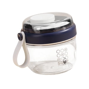 Magideal - Taza De Ensalada, Contenedores De Durante La Noche, Tapa Hermética A Prueba De Fugas, Taza De Almacenamiento De Ensalada Reutilizable De 650Ml, Azul