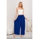 thumbnail image 1 of Pantalon Palazzo Algodon Mujer Tipo Lino Casual Playero Bolsillos 3004, 1 of 2