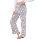 thumbnail image 4 of INSPIRE CHIC Pantalones de pijama peludos para mujer, pantalones de salón de felpa suave con patrón de estrellas y cintura elástica, talla extra grande, rosa gris, 4 of 6