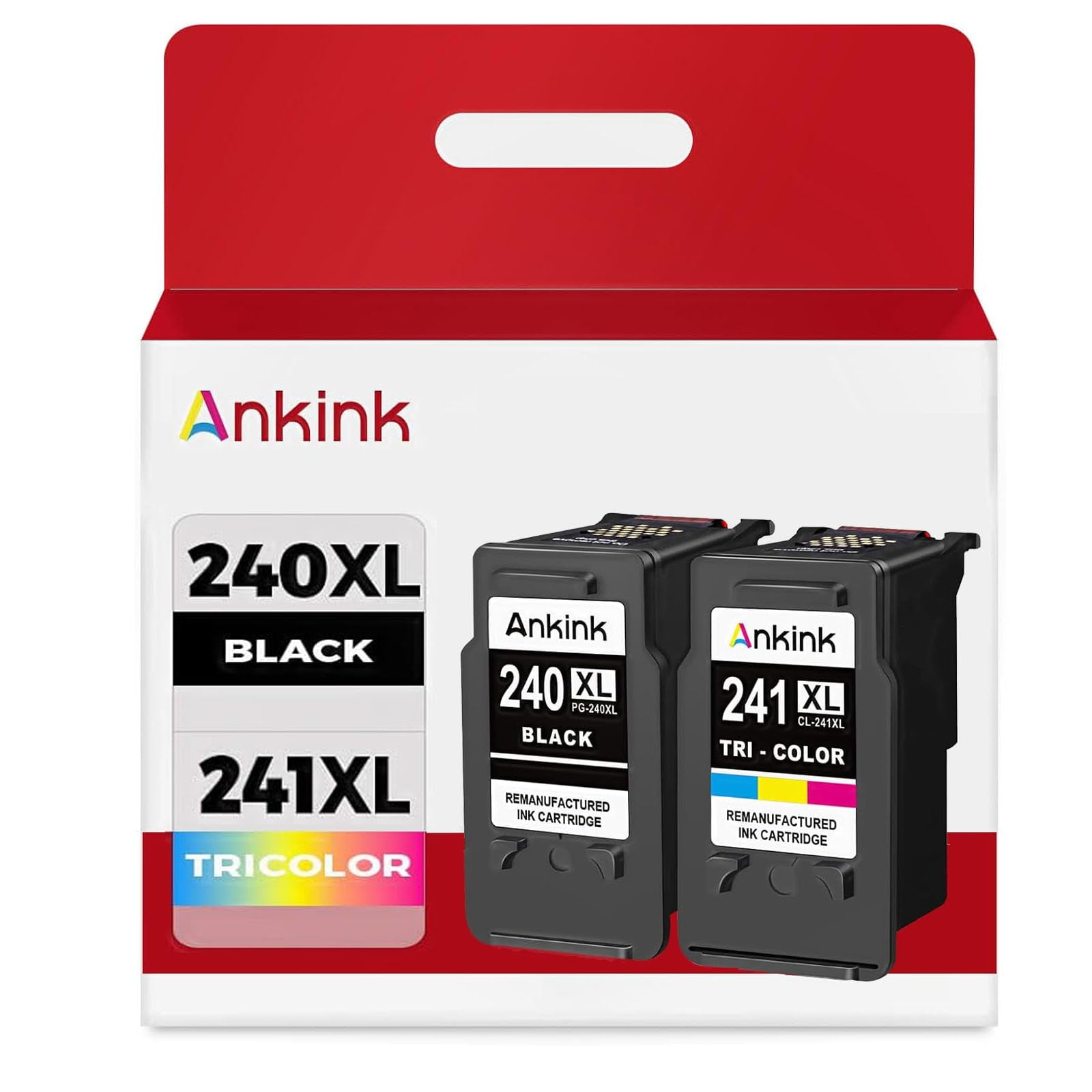 Cartucho De Tinta Ankink Remanufacturado Canon 240xl 241xl, Paquete De 2