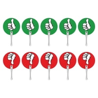Magideal - 10X Paletas Con El Pulgar Hacia Arriba Y Hacia Abajo, Paletas Falsas Verdaderas, Señales De Interacción Interactivas, Sí, No, Paletas Para Actividades