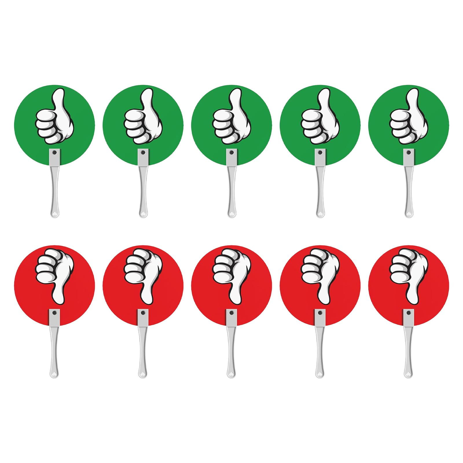 Magideal - 10x Paletas Con El Pulgar Hacia Arriba Y Hacia Abajo, Paletas Falsas Verdaderas, Señales De Interacción Interactivas, Sí, No, Paletas Para Actividades
