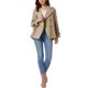 thumbnail image 2 of Gabardina INSPIRE CHIC para mujer con mangas largas, doble botonadura, solapa casual, chaqueta de otoño con cinturón M color caqui claro, 2 of 5