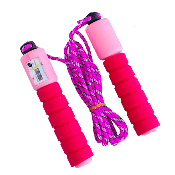 Cuerda de saltar ligera y ajustable con contador para entrenamiento de velocidad, resistencia y fitness.