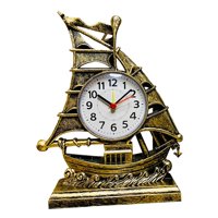 Magideal - Relojes De Cabecera Reloj De Escritorio Estatua De Vela Decoración Del Hogar Decoración Reloj Despertador Relojes De Mesa Para Oficina, Sala De Estar, Bronce