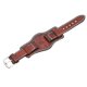 thumbnail image 4 of Pulsera De Reloj De Pulsera De Cuero Genuino 20 Mm Accesorios De Costura Hechos A Mano Rojo, 4 of 5