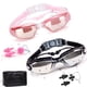 thumbnail image 1 of Kit Gafas De Natación Sin Fugas Protección Uv Negro+rosa, 1 of 6