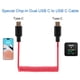 thumbnail image 2 of Cable Adaptador De Audio Usb c En Espiral Rojo De 50 Cm, 2 of 5