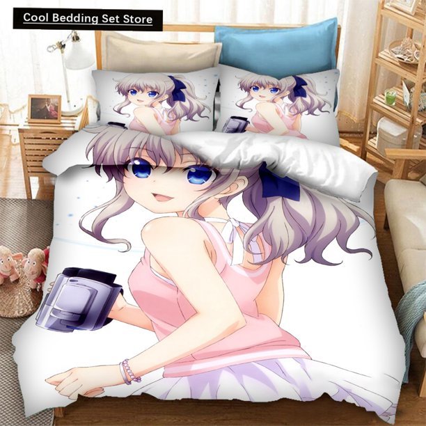 Anime Kawaii Girls Nao Tomori Bedding Set Double Twin Duvet Cover Comforter Pillowcase Boys Girls Adults Bedroom Bed Sheets