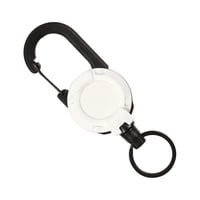 Ioensy - Llavero Retráctil Titulares De Insignia Senderismo Llavero Carretes Cuerda De Fibra Blanca Retráctil