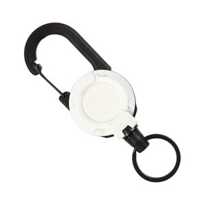 Ioensy - Llavero Retráctil Titulares De Insignia Senderismo Llavero Carretes Cuerda De Fibra Blanca Retráctil