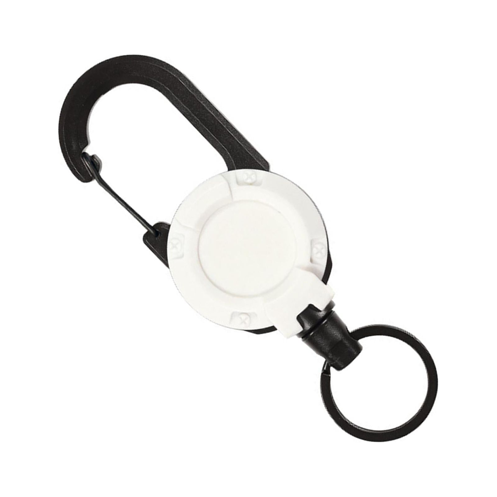 Ioensy - Llavero Retráctil Titulares De Insignia Senderismo Llavero Carretes Cuerda De Fibra Blanca Retráctil