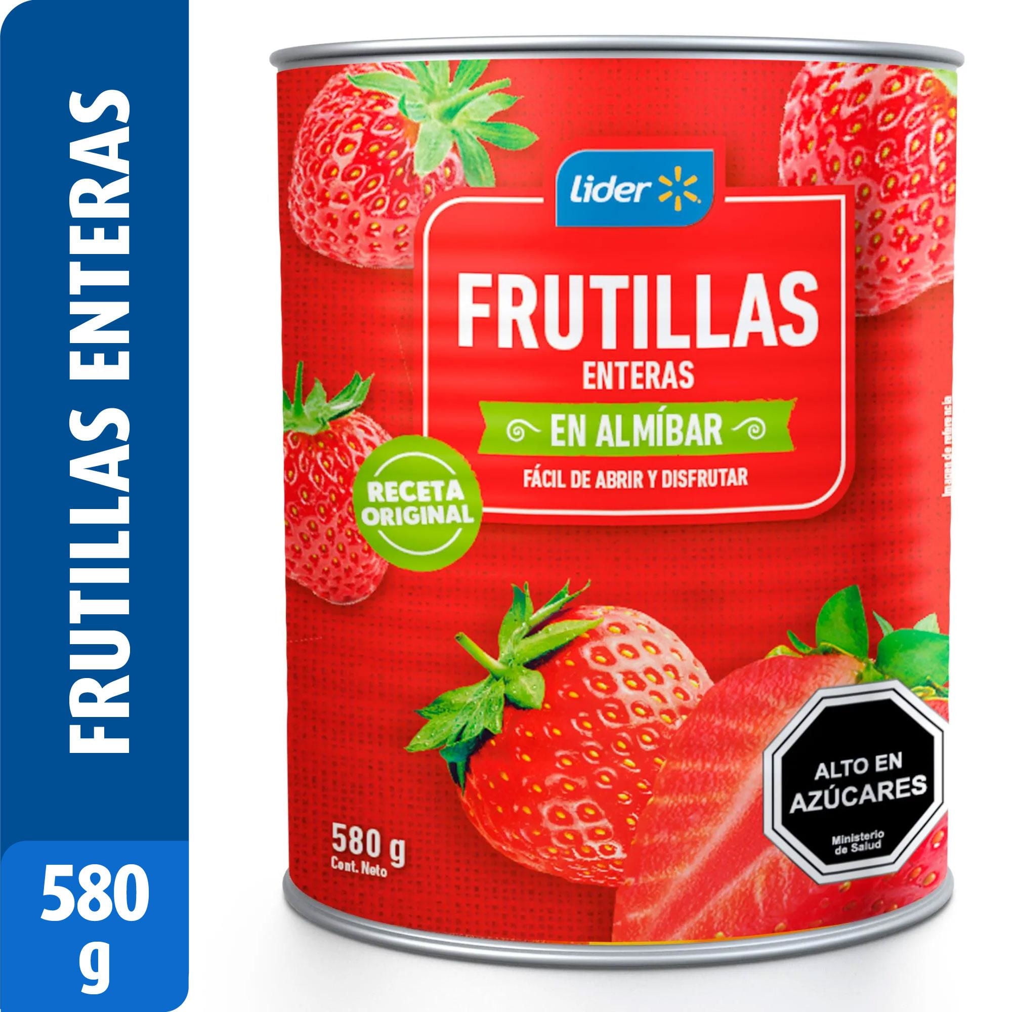 Frutillas En Almíbar Tarro Drenado 200 g - Neto 580 g Lider