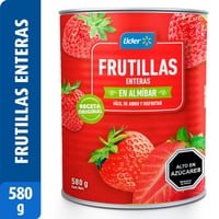 Frutillas En Almíbar Tarro Drenado 200 G - Neto 580 G Lider