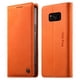 thumbnail image 1 of Funda Billetera de Cuero para [Samsung Galaxy S8+/S8 Plus], Bloqueo RFID, Tarjetas y Soporte Naranja, 1 of 5