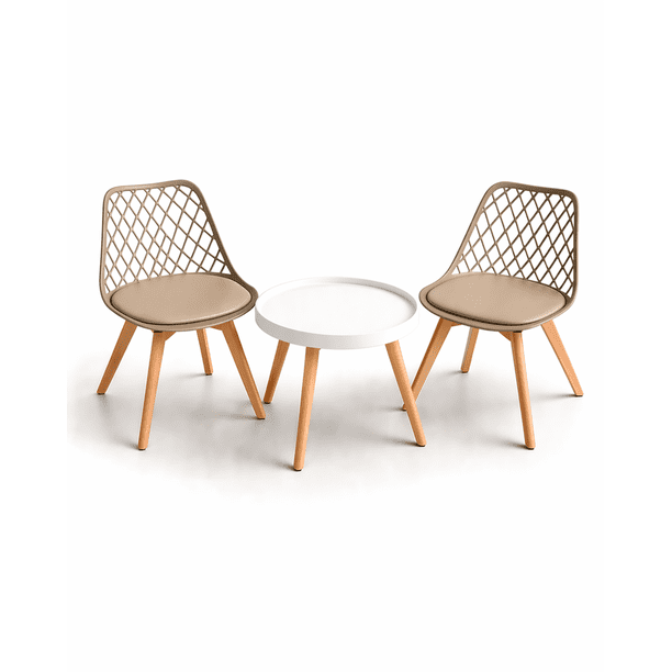 Set de Mesa y 2 Sillas Magic Tulip Mesh - Beige