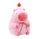 thumbnail image 1 of Carpincho Rosa De Peluche, Decoración Encantadora Del Coche Para Adultos, Niños Y Niñas, Top De Bebé Con Pastel De 23cm, 1 of 3