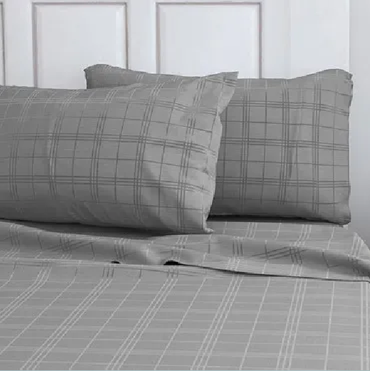 Genérico - Set Sabanas 210 Hilos 1.5 Plaza Color Gris