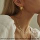thumbnail image 3 of Collar Ursteel con inicial letra A, chapado en oro de 14 quilates, 18 cm, 3 of 7