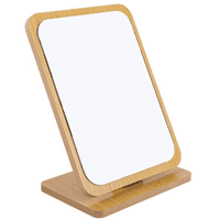 Genérica - Espejo Escritorio De Mesa Decorativo Marco Madera Plegable