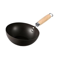 Magideal - Hierro Wok Salteado Sartén De Cocinera De Inducción Múltiples Cocineros De Cocinera Chino Sartén De Wok Para El Hotel Camping Kitchen Restaurante Casa 24 Cm