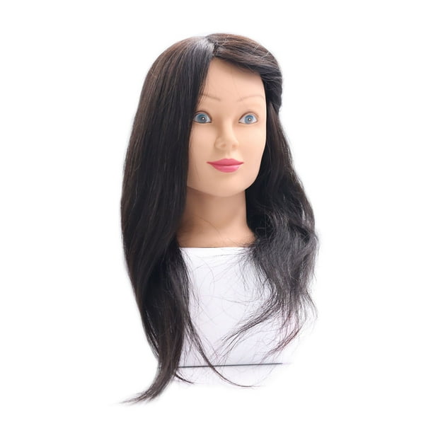Cabeza Técnica Cabello Natural con soporte de mesa