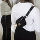 thumbnail image 2 of Riñonera Badgley Mischka Sage Scuba y piel vegana negra, 2 of 9