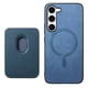 thumbnail image 1 of Funda de Cuero Magnética con Tarjetero para Samsung Galaxy S23 Cubierta Delgada Azul, 1 of 5