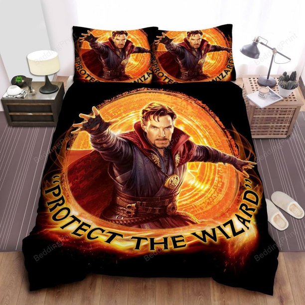 Doctor Strange Protect The Wizard Quilt Duvet Cover Set Super Queen3-Piece Bedding Set