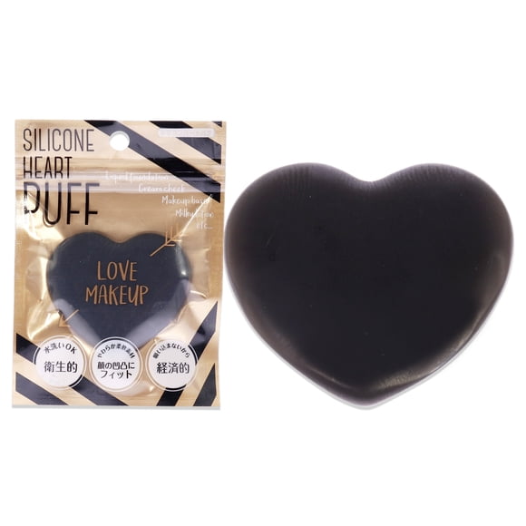 Esponja Sun Smile Silicone Heart Puff Mat Black Mujer
